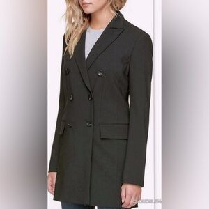 SOIA & KYO FABRIANA mid length double-breasted blazer